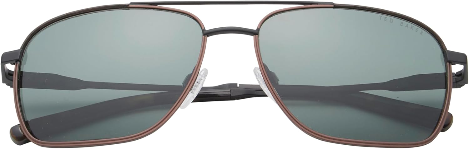 Ted Baker Men's Navigator Polarized Sunglasses, 59 mm, UV400 Protection, Brown/Black - Image 2