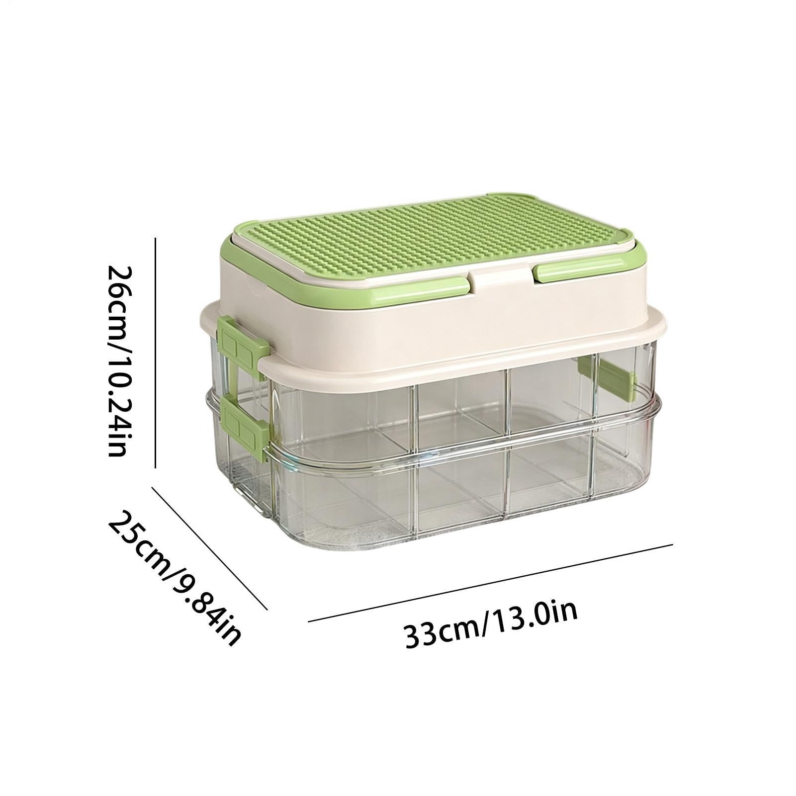 Baustein-Aufbewahrungsbox | Transparente 3-lagige Spielzeugbox | Bauklötze-Organizer | für Eltern Mütter Spielzimmer Kita Vorschule Kindergarten Zuhause Wohnung Wohnzimmer Keller Schlafzimmer