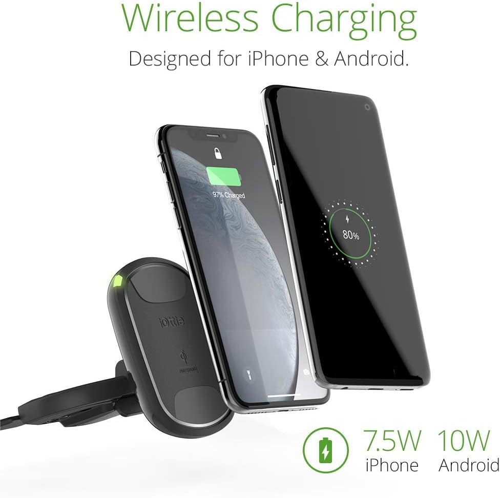 80% оƒƒ Dіѕсоunt iOttie ITap 2 Wireless Magnetic Qi Wireless Charging CD Slot Mount, Compatible with IPhone XS XR X Max Samsung S10 S9 + Smartphones, + Dual Car Charge