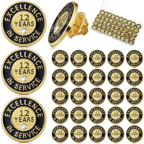 Image of Ferreve 50 /20 Pcs Year of Service Pins Employee Excellence Award Lapel Pin Performance Recognition Reward Anniversary