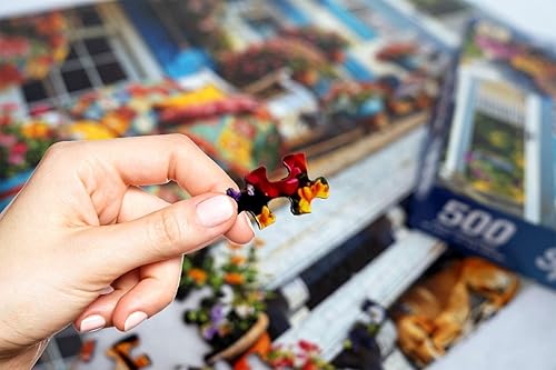 Miniatura 6 de Springbok Rompecabezas de 500 piezas para adultos - Da un paso atrás y relájate en el porche delantero de la abuela con esta imagen colorida y