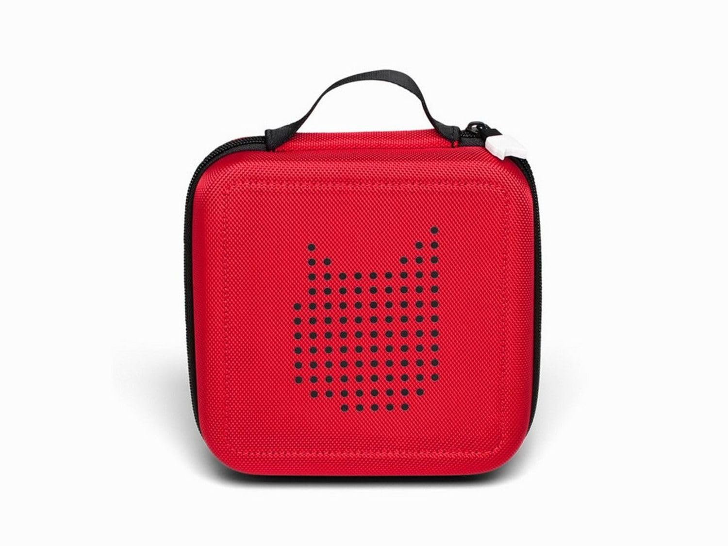 tonies Transporter Hörfiguren, Transporttasche mit Reißverschluss für bis zu 20, passend zur Toniebox in Rot, 17,5 x 17,5 cm