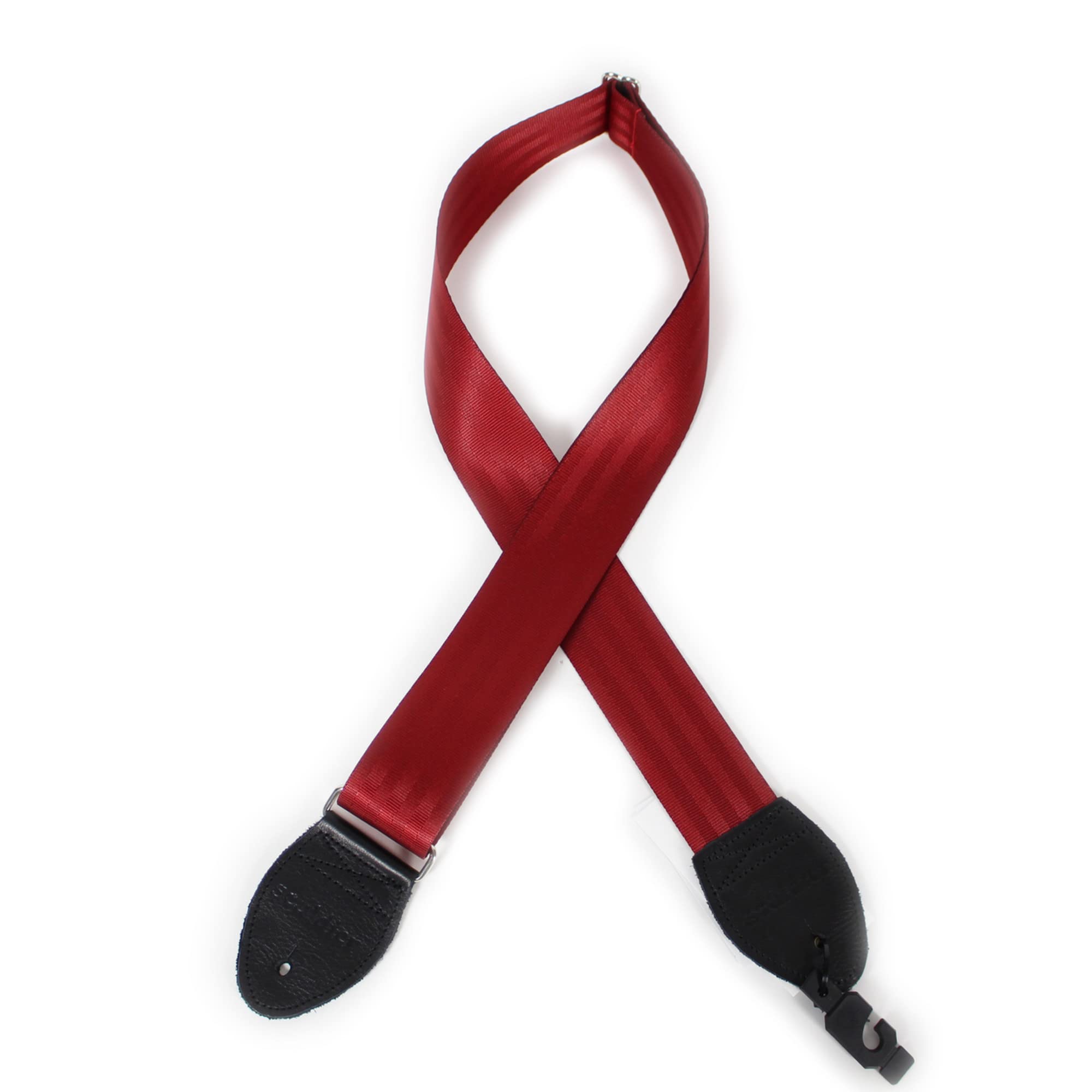Souldier personnalisés reciclado cinturón de seguridad correa para guitarra eléctrica, Dark Blood Red