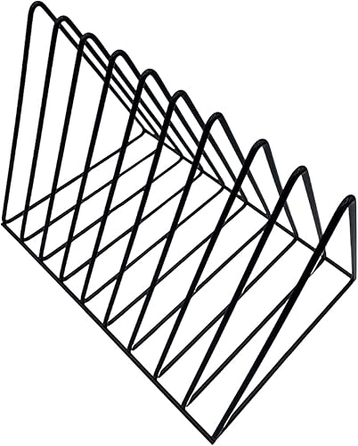Miniatura 4 de Soporte para almacenamiento de discos de vinilo, estante de alambre prémium para discos de álbumes Lp (paquete de 2)