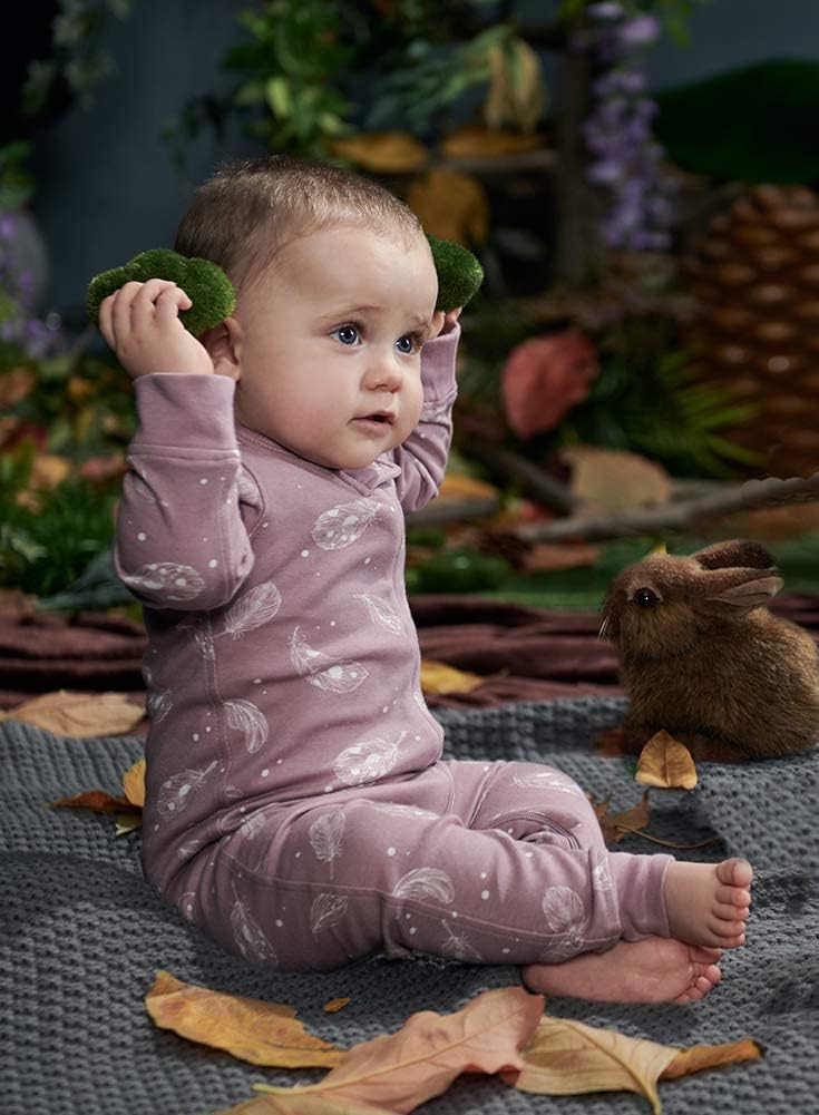 Owlivia Organic Cotton Baby Boy Girl Zip up Sleep 'N Play Pjs, Footless, Long Sleeve - Image 2