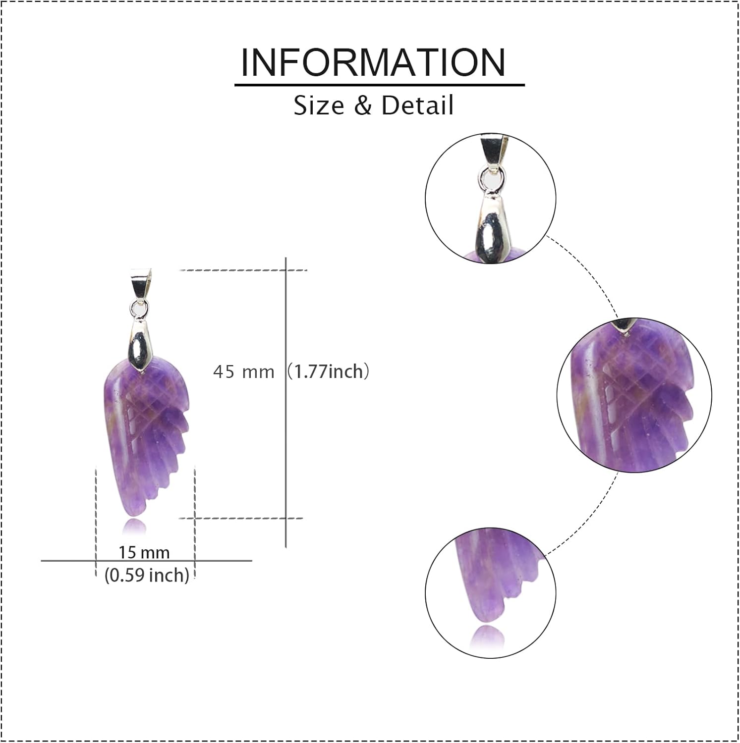 9 Pieces Natural Stone Angel Wing Pendant, Healing Crystal Charms for DIY Jewelry Making Necklaces, Bracelets, Earrings - Image 2