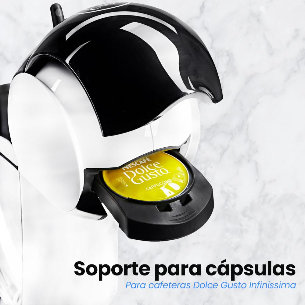 Anakel Home Krups Soporte de Cápsulas de Café MS-624560 Compatible con Cafetera Dolce Gusto Infinissima EDG260, Portacápsulas de Cafetera, Color Negro, Recambio Original