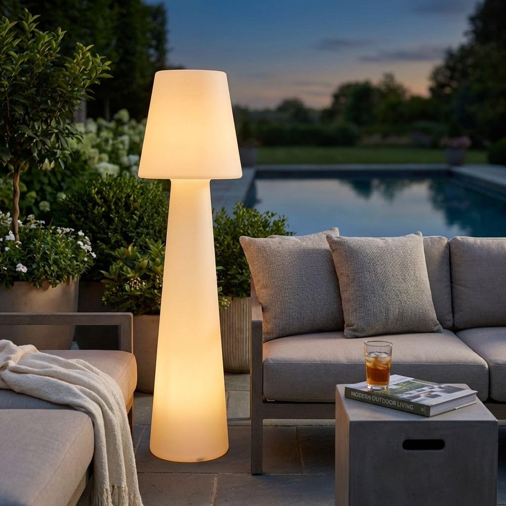 milani home - Lampada Luminosa da Esterno Decorativa, Diametro 40 x 152 cm, per Giardino terrazzo e Bordo Piscina