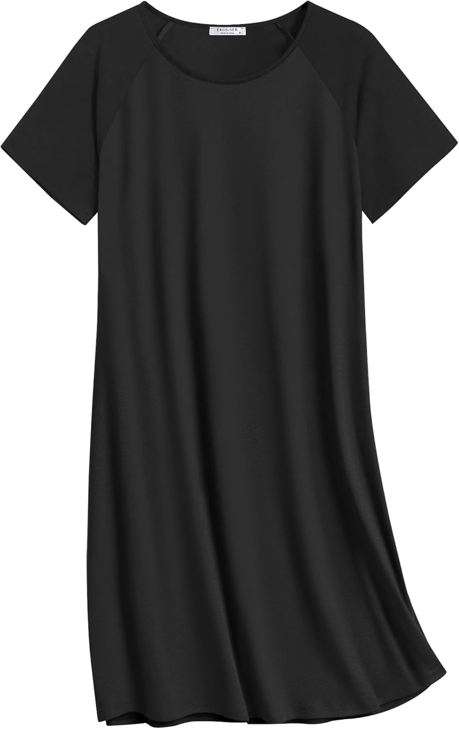 Ekouaer Nightgowns for Women Cotton Sleep Shirts Short Sleeve Nightshirt Crew Neck Night Gown Comfy Sleepwear Nightdress