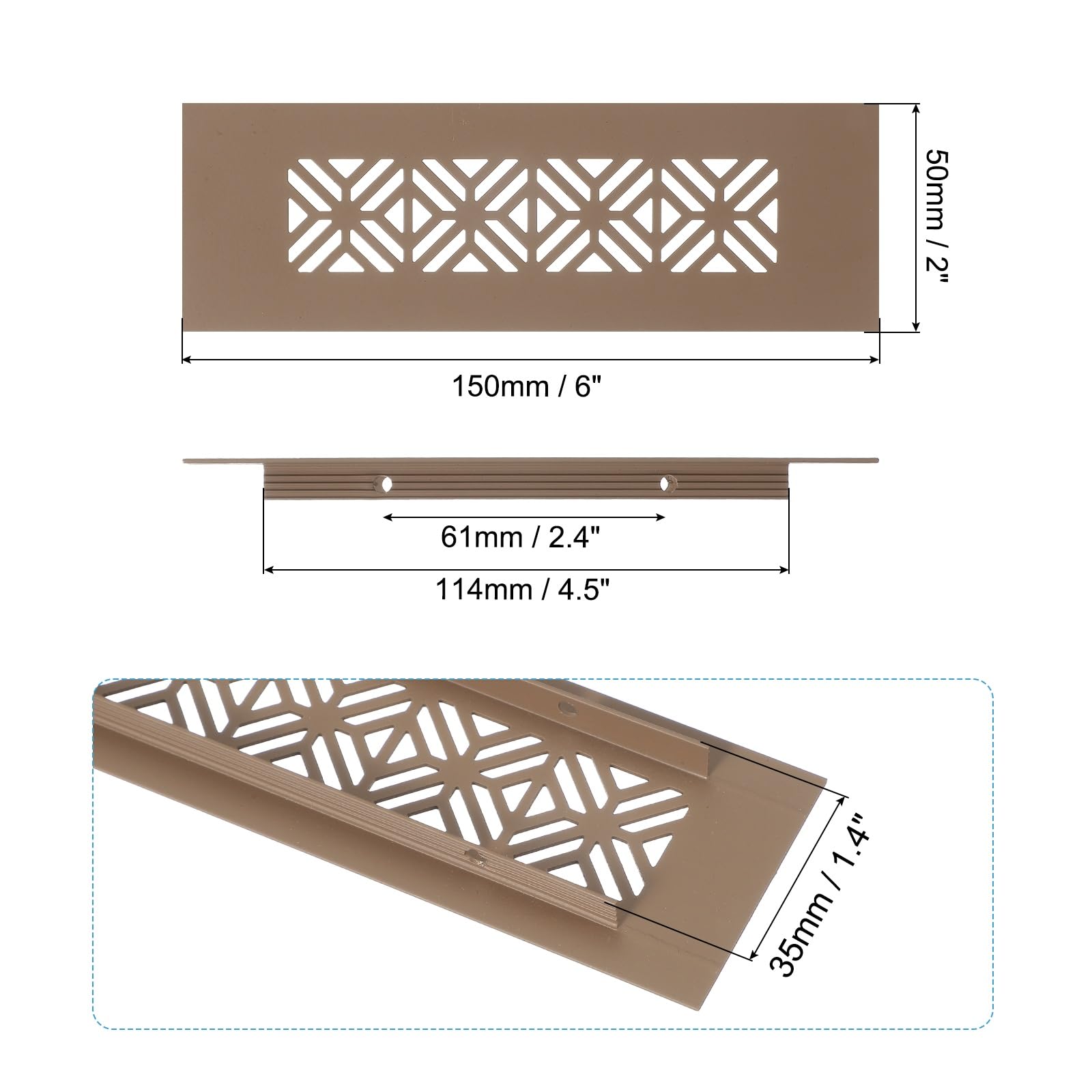 PATIKIL 6 x 2 Inch Door Air Vent Cover - Image 2