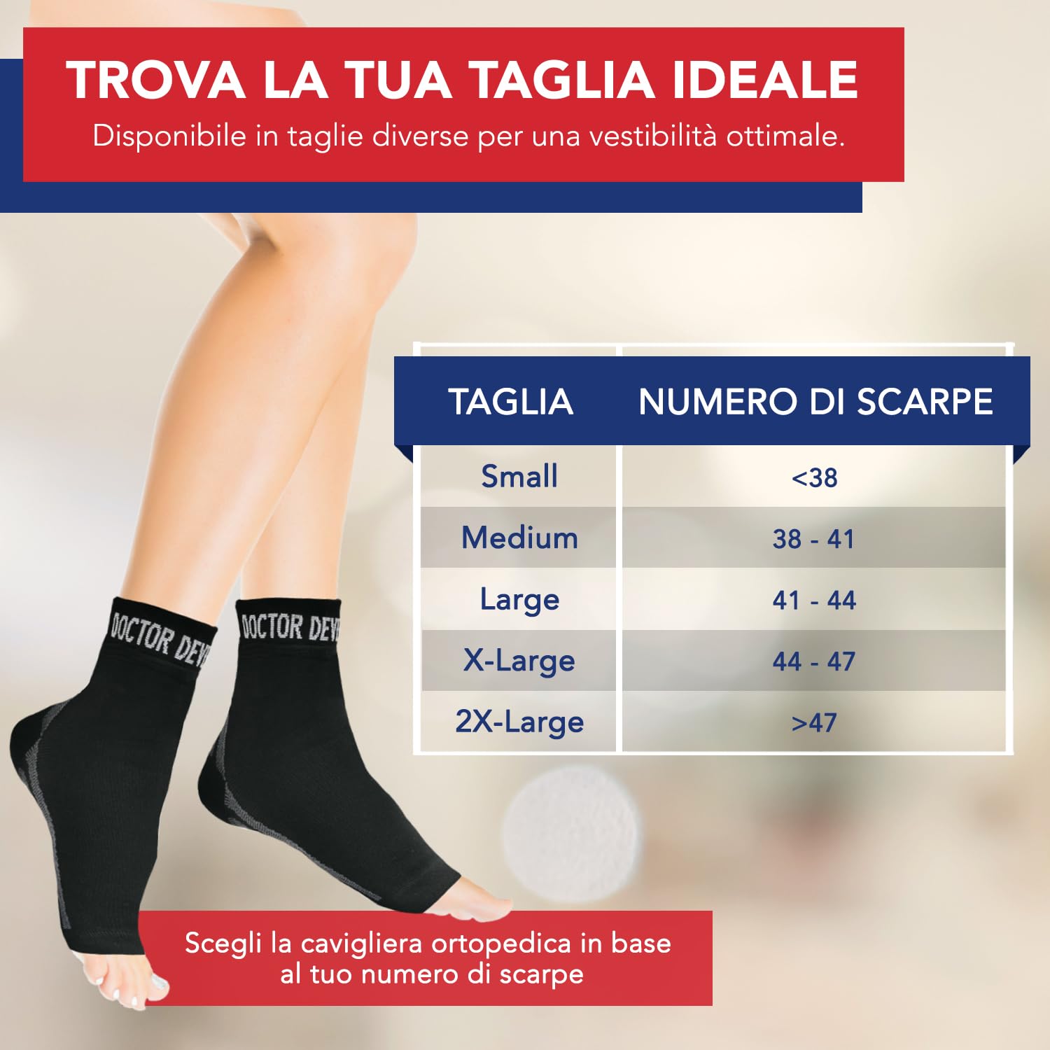 Cavigliera Ortopedica Ideata da Medici – Cavigliera Sportiva a Compressione per Distorsioni, Fascite Plantare o Dolore al Metatarso – Tutore Caviglia con Filamenti di Rame (Nero, 1 Paio, Taglia L)