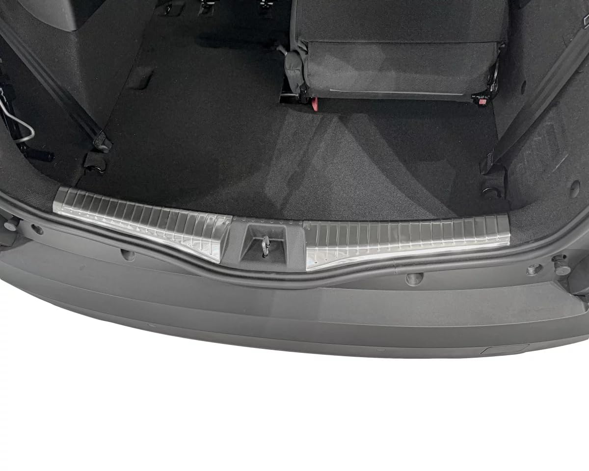 Protezione paraurti posteriore interna compatibile con Dacia Jogger | Dal 2021+ in acciaio inox cromato protezione per bordo bagagliaio di carico