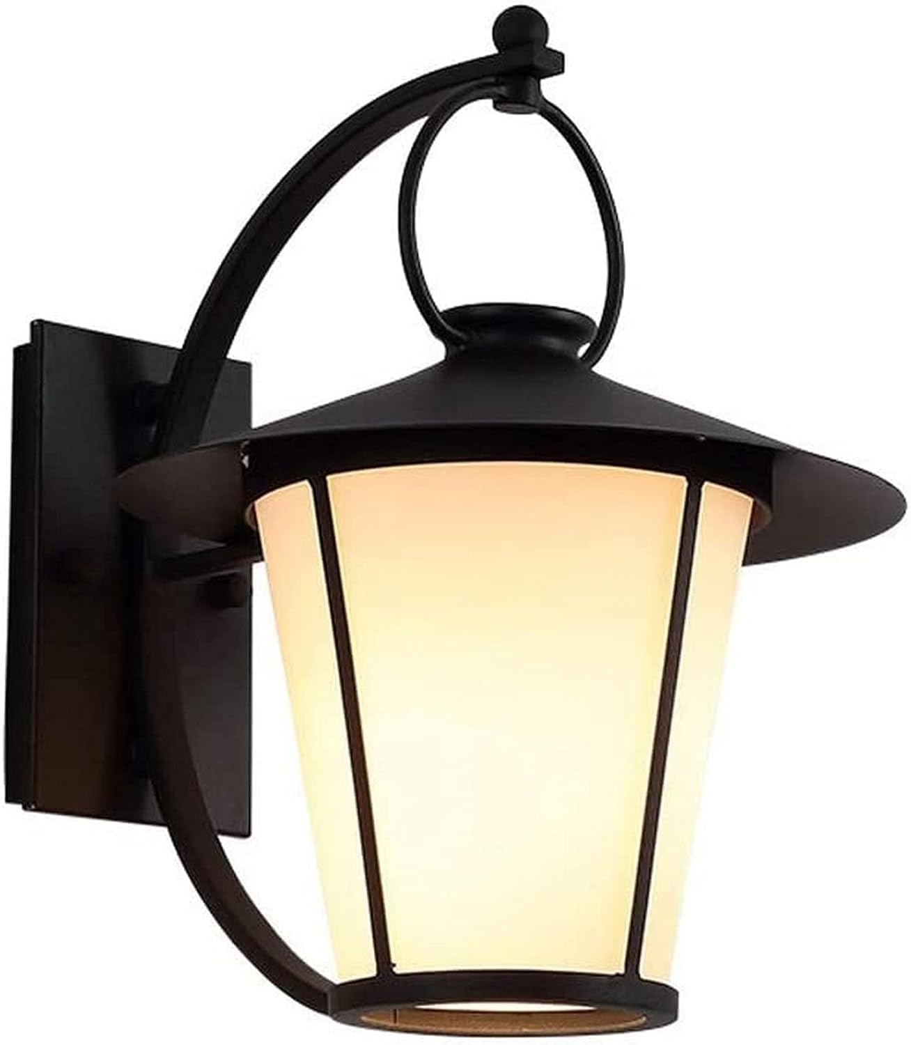 SMCCYYSD Wall Light Industrial Outdoor Modern Minimalist Lamp Black Matt Metal Bracket External Sconce, Pendant