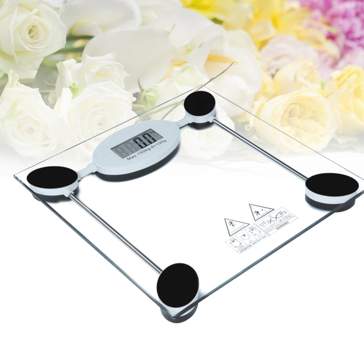 Báscula de Baño Digital de Vidrio con Pantalla Táctil Electrónica Portátil de Sensor de Alta Precisión para Peso Corporal