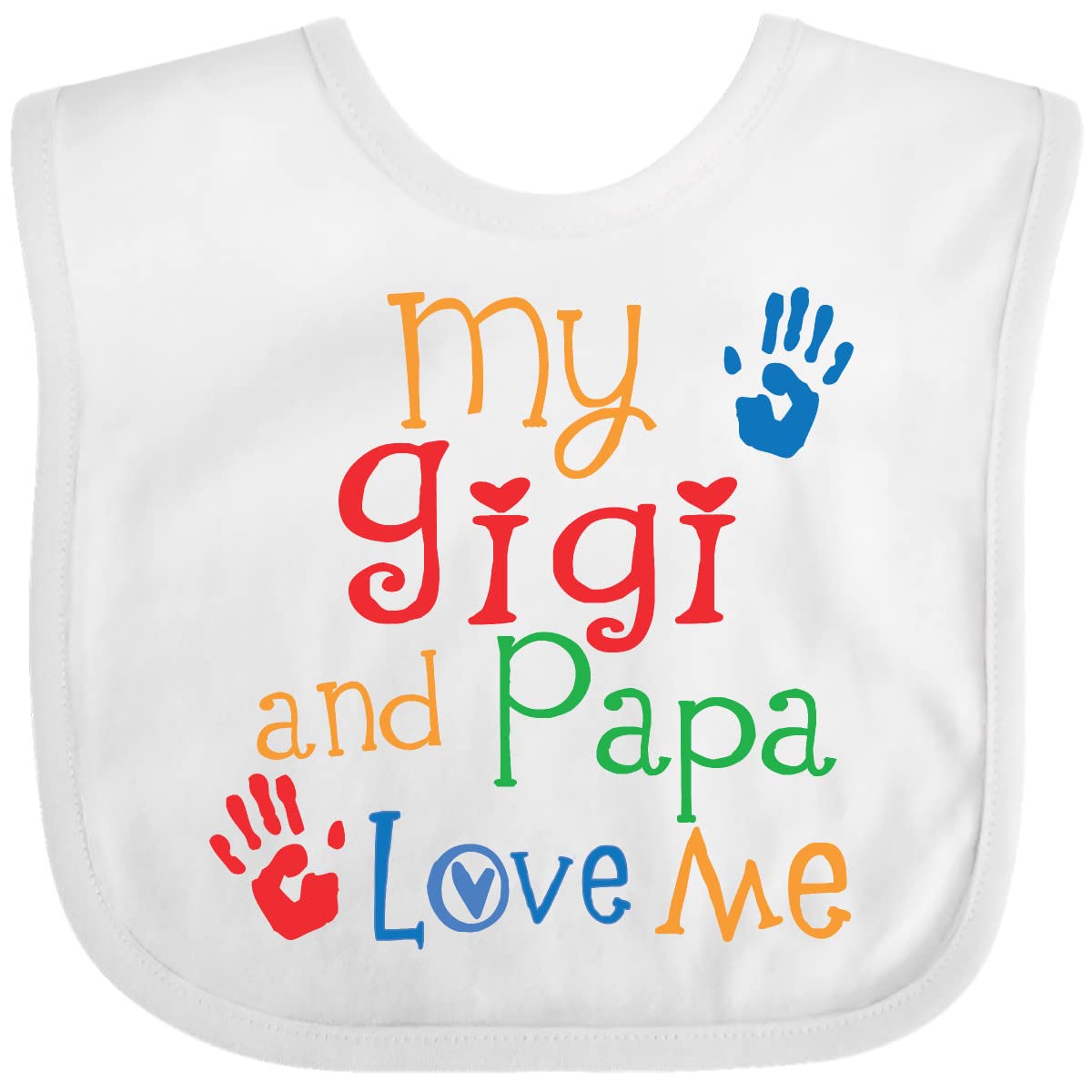 inktastic Gigi and Papa Love Me Grandkids Baby Bib