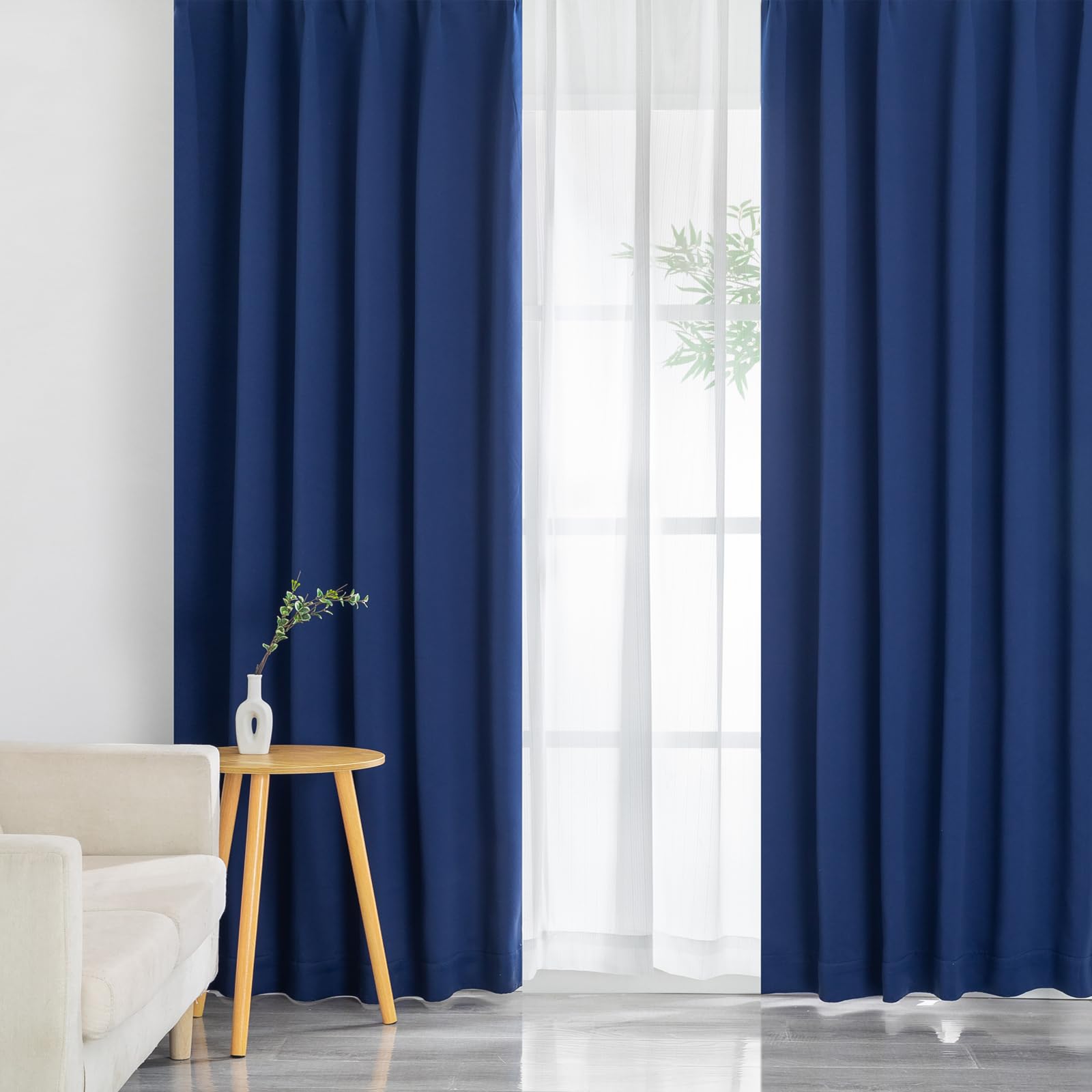 Amazon｜monozu 遮光カーテン 99.99％遮光 190cm丈 2枚組 形状記憶加工