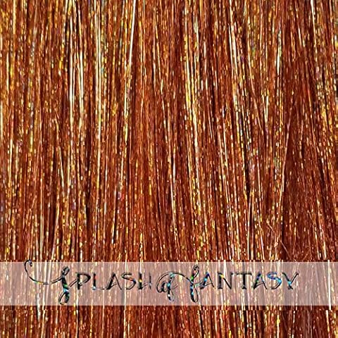 40" Fairy Hair Tinsel 100 Strands (Sparkle Copper) Cover