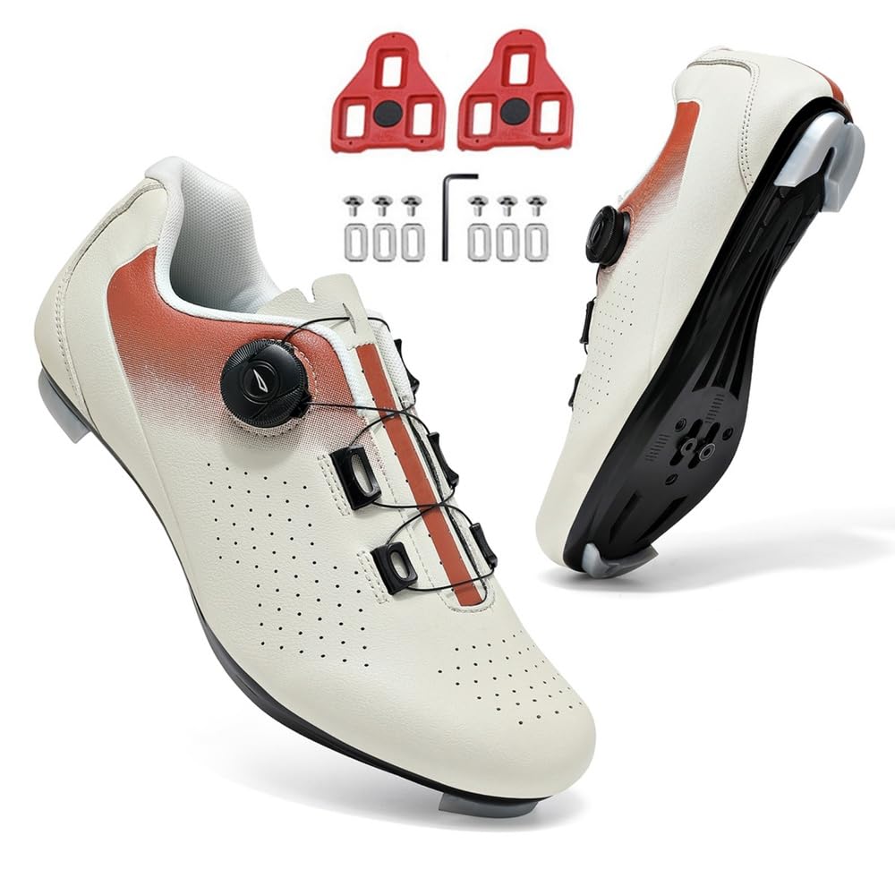 JiuQing Buty rowerowe męskie i damskie z blokami Delta kompatybilne z butami Peloton KEO SPD Indoor Outdoor Road Bike do rowerów spinningowych