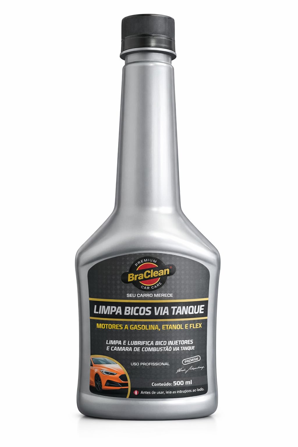 BraClean Limpa Bicos Via Tanque 500ml | Gasolina e Flex | Limpeza