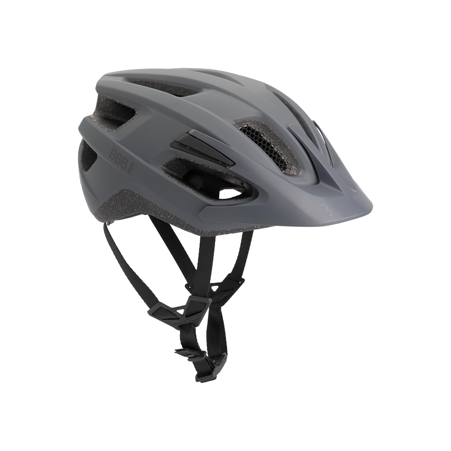 BBB Cycling Helmet Bike Adult MTB And Road Bike Lightweight Helmet Adult Bike Helmet With Detachable Visor Kite 3.0 Fidlock BHE-30 Matt Dark Grey M (55-58cm)