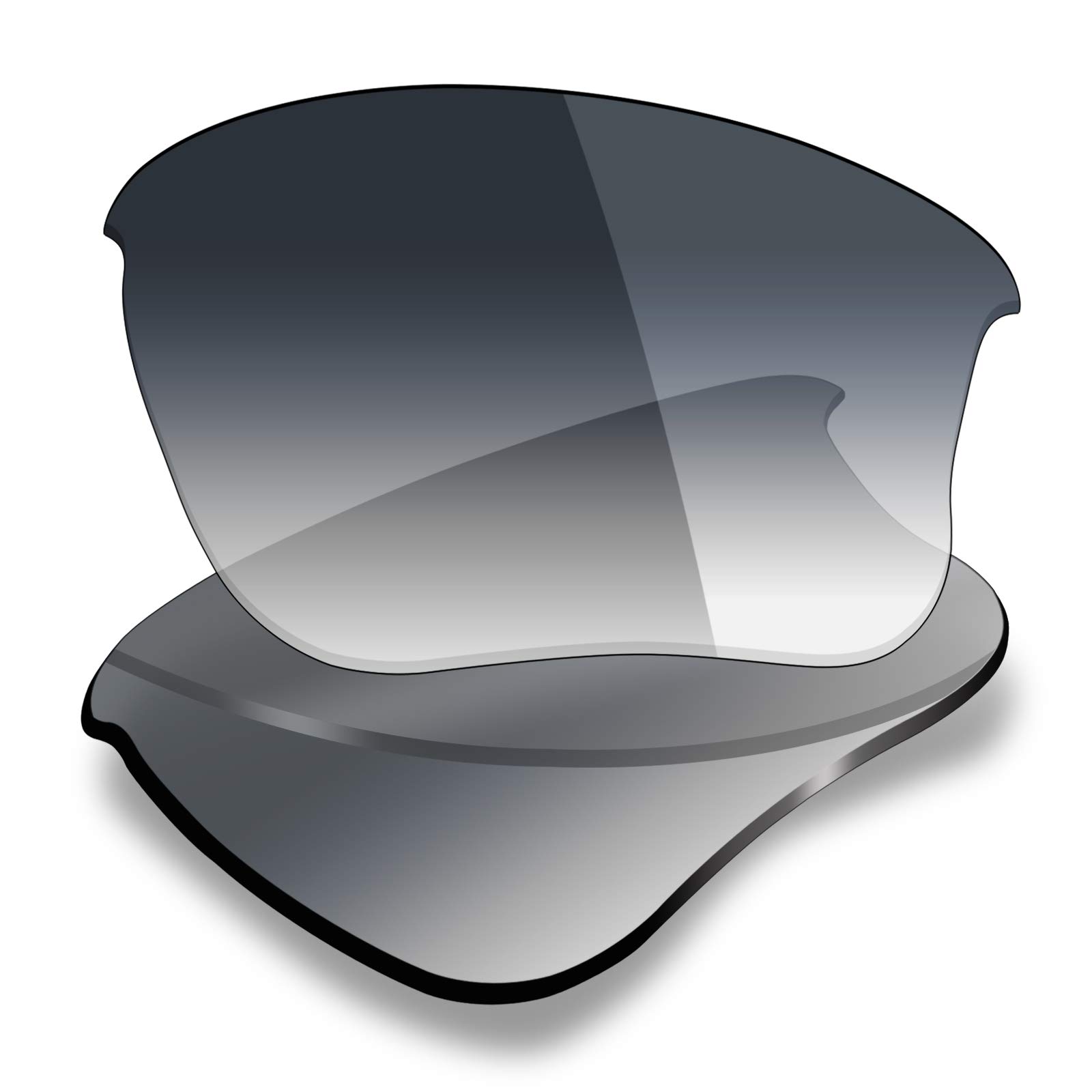 Mryok Men's Non-Polarized - Grey Gradient Tint Uv400 Replacet Lenses For Oakley Flak Jacket Xlj - Grey Gradient Tint