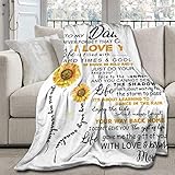 MIMBCB Daughter Blanket from Mom Blanket to My Daughter Sunflower Inspirational Letter Printed on Throw Blanket Soft & Lightweight Flannel Throw Blanket Gift for Girl 50'x40'
