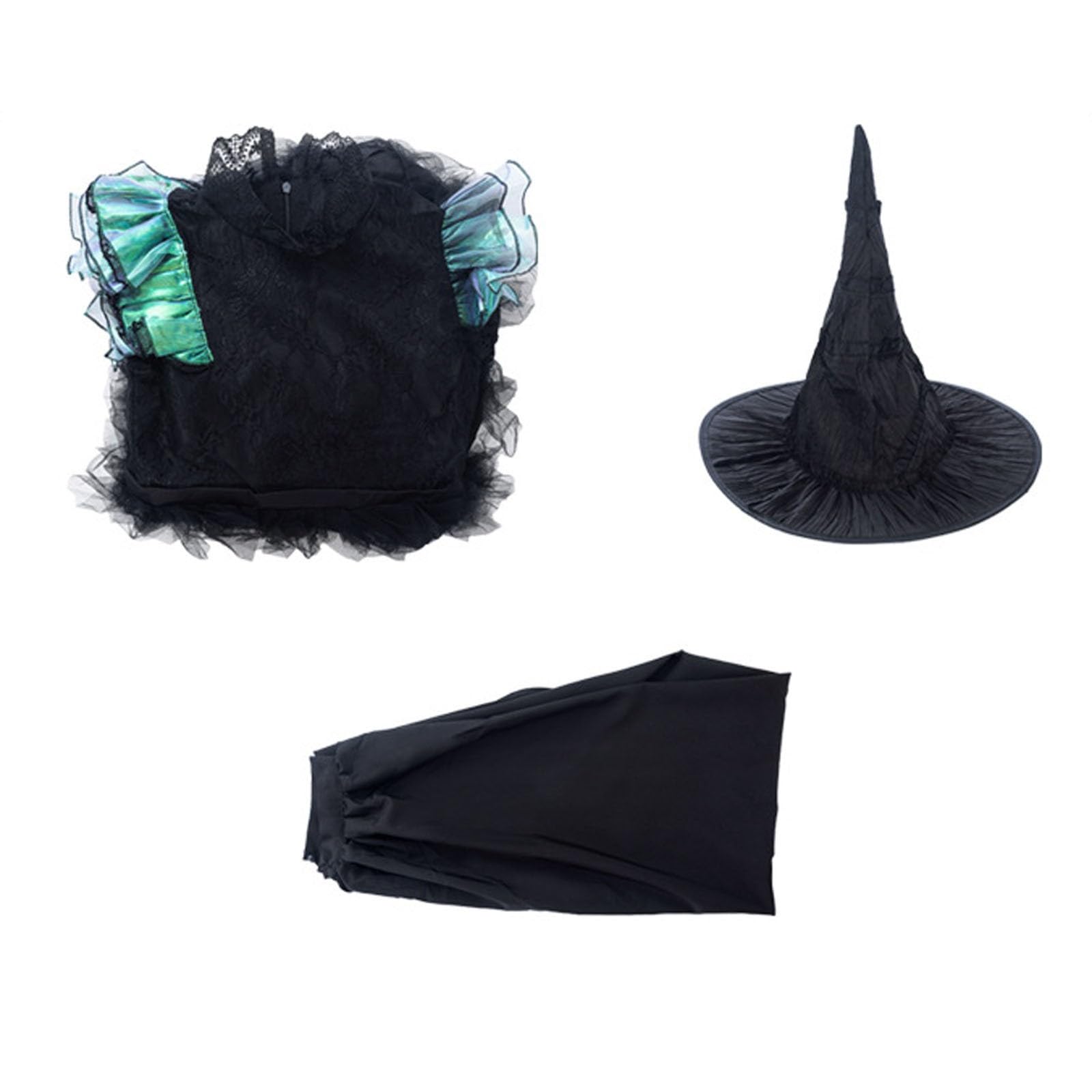 Hexe Kinderkostüm Gruseliges Halloween Kostüm Kostüm Kinder Set Mit Hut Besen Rock Und Umhang Kinder Mädchen Partykleid Karneval Fasching Cosplay Kostüme Mit Hexenhut Und Besen
