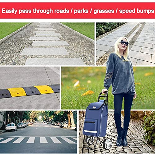 Einkaufstrolley mit großen Rollen in - extra großer Einkaufstrolley belastbar Einkaufstrolley Rahmen aus Aluminium… – Bild 7