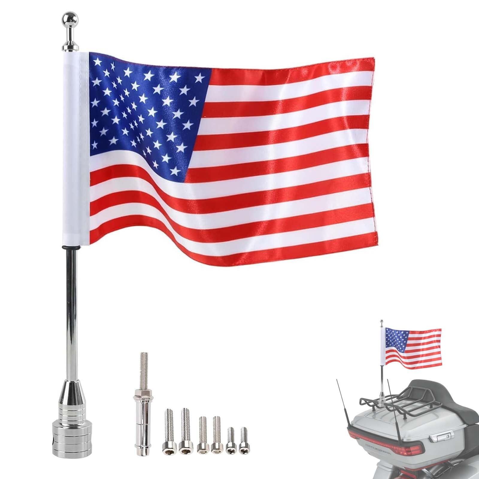 Espear Motorcycle Flag Mount with Flag