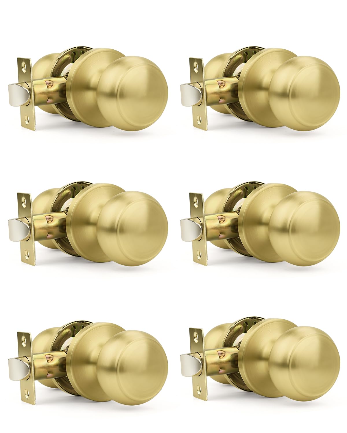 Matte Black Door Knobs - Keyless Privacy Locks -8