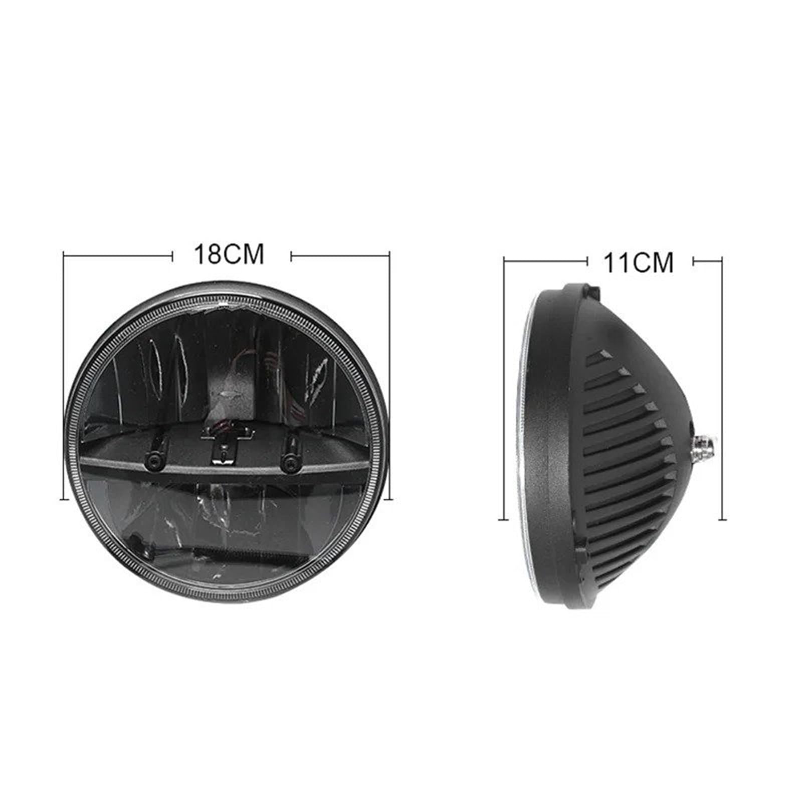 Moto Proyector Faro Delantero LED De 7" Para Motocicleta