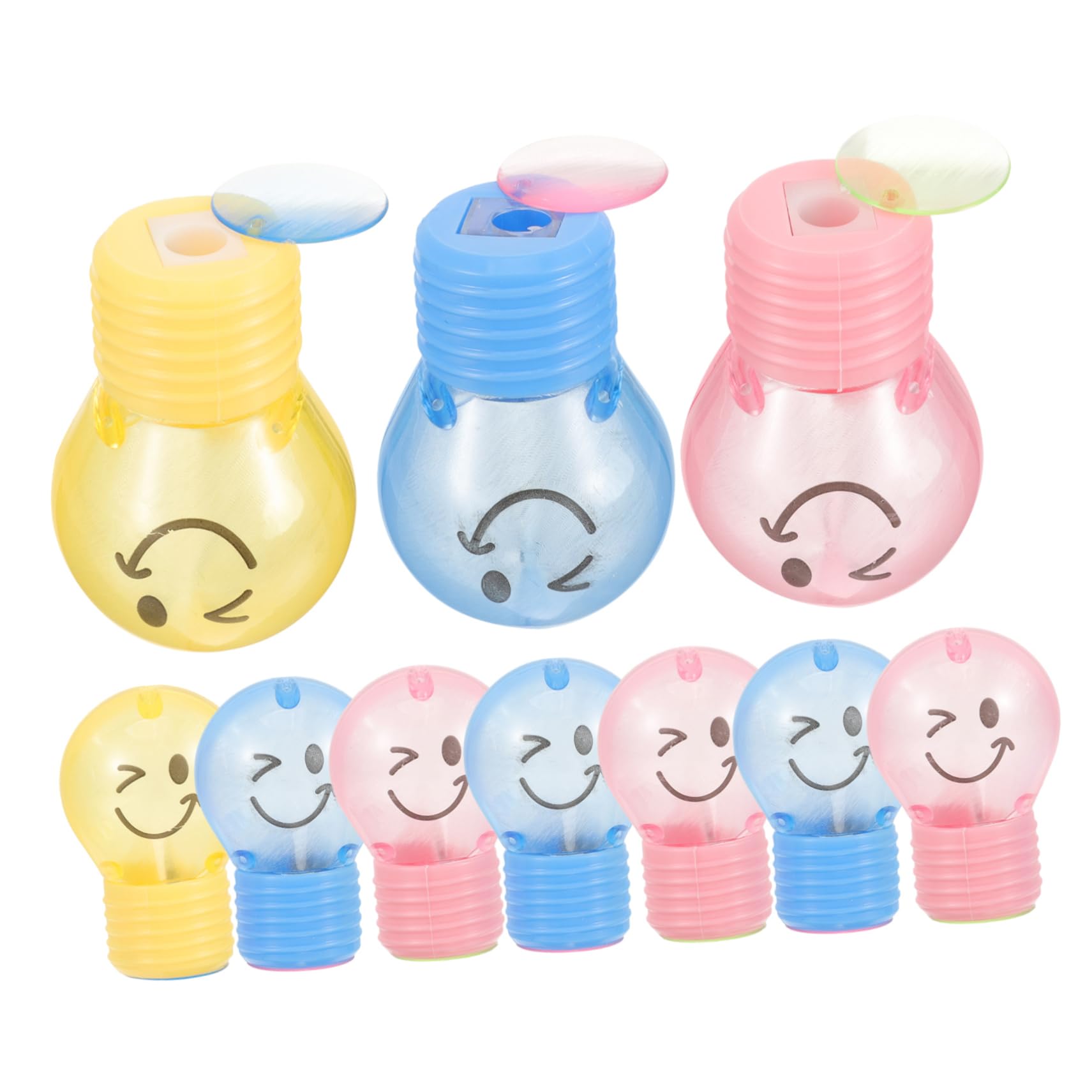 3 Sets Bleistiftspitzer in Birnenform Für Jungen Und Mädchen Tragbarer Mini-anspitzer Im Cartoon-design Für Schüler 10 Stück * 3