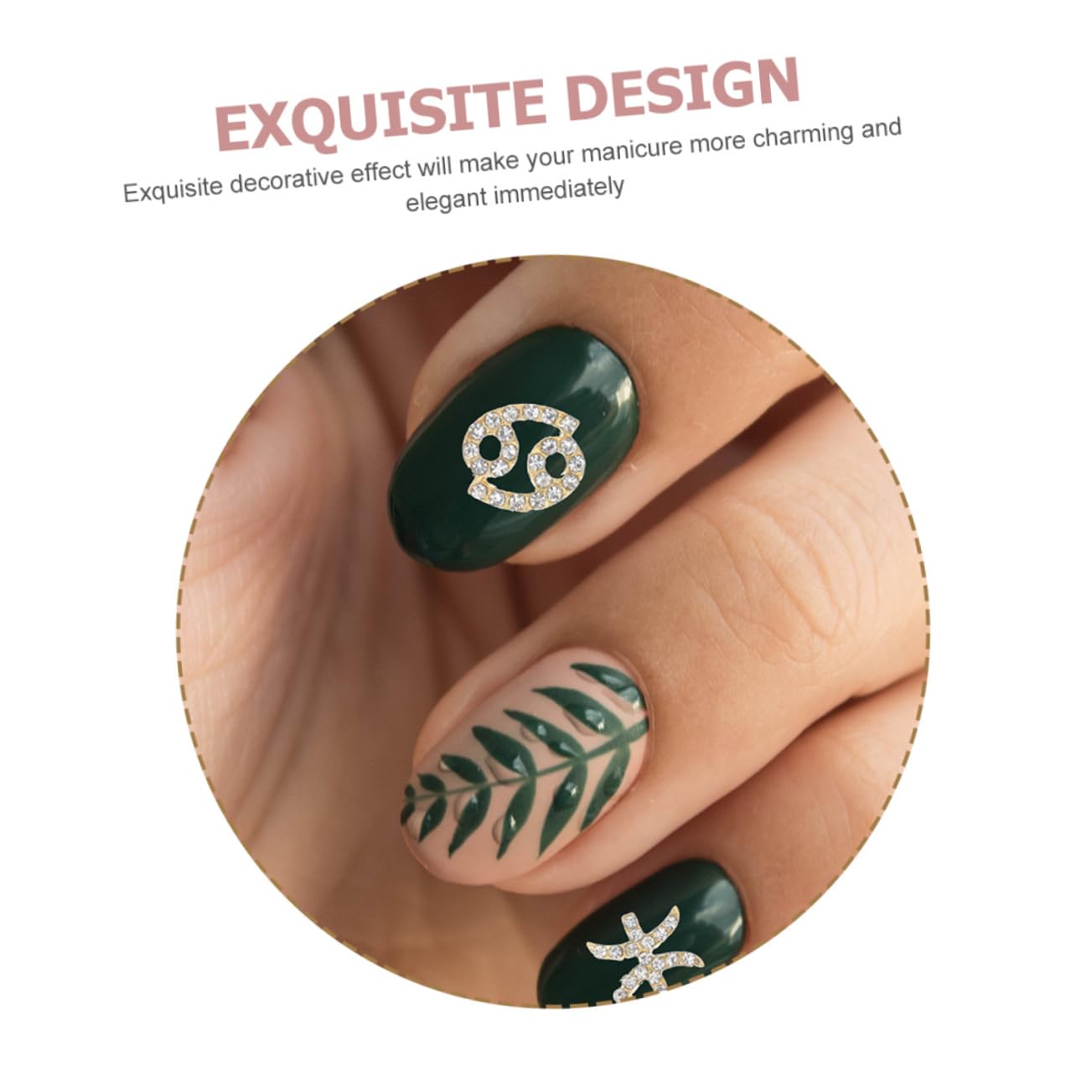 PACKOVE 5 Set Charm Per Unghie Design Unico Decorazioni Per Nail Art Shiny E Delicate Per Manicure E Te Pezzi * 5