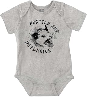 Brisco Brands Funny Opossum Hostile Defensive Baby Romper Boys or Girls