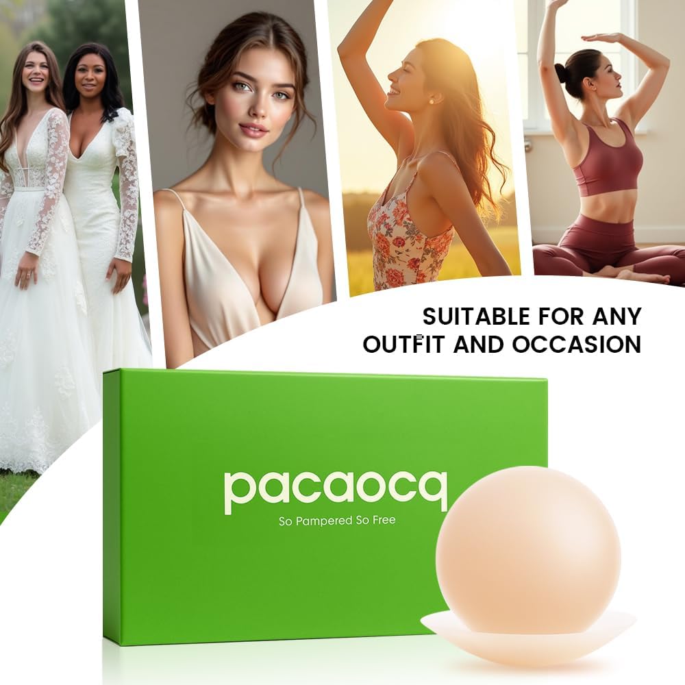 Nipple Pasties-2 Pairs Reusable nipple Covers for Women Adhesive Silicone Nipple Cover - Image 4