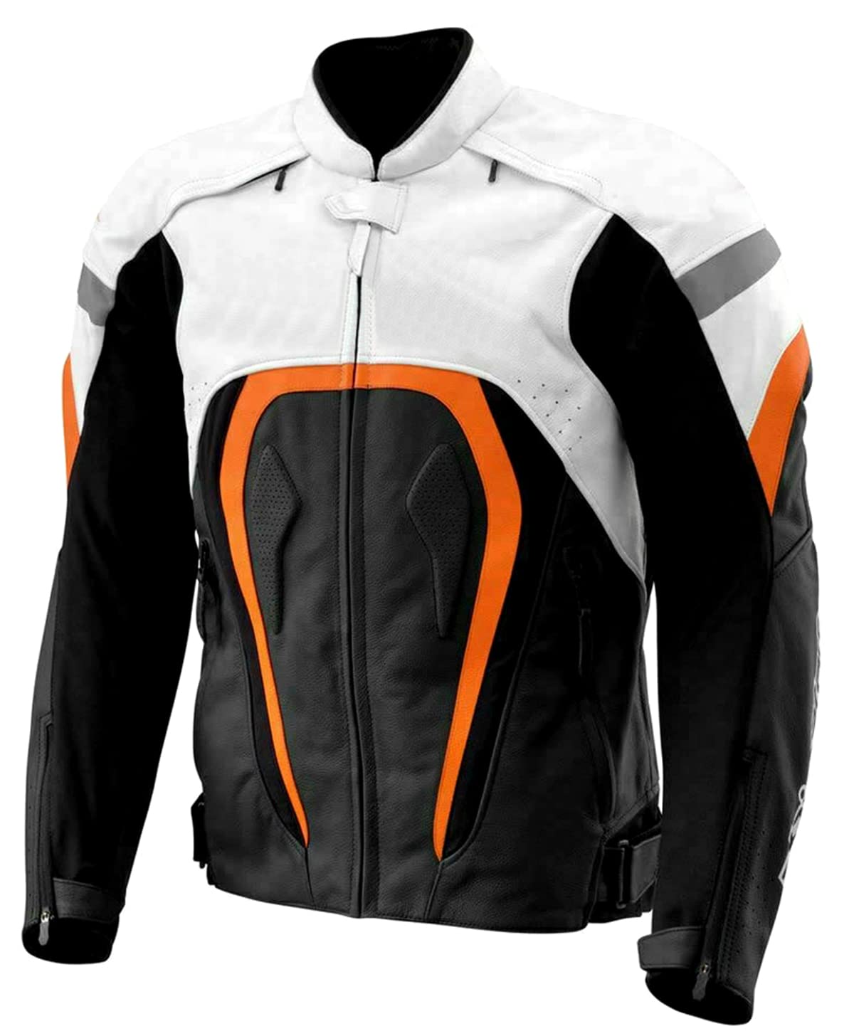 SpazeUp harly biker leather jacket for men padded racing leather jacket