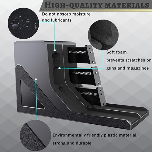 Miniatura 3 de DD Soporte universal para almacenamiento de pistolas, soporte de almacenamiento de pistolas, soporte para pistola, soporte para revistas, 1 soporte