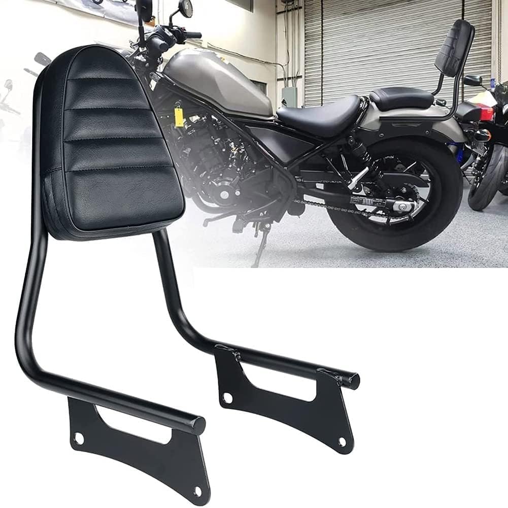 Amazon | バックレスト付 シーシーバ ー 黒 バイク用バックレスト