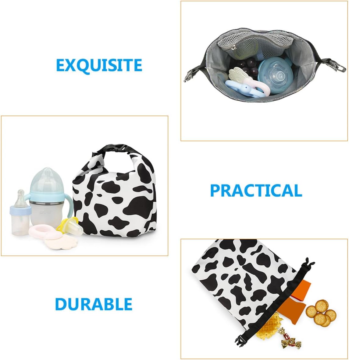 UPKOCH Insulated Food Bottle Cooler Bag Portable Milk Bottle Organizer Leakproof Lightweight Travel Storage Pouch for Nursing Moms