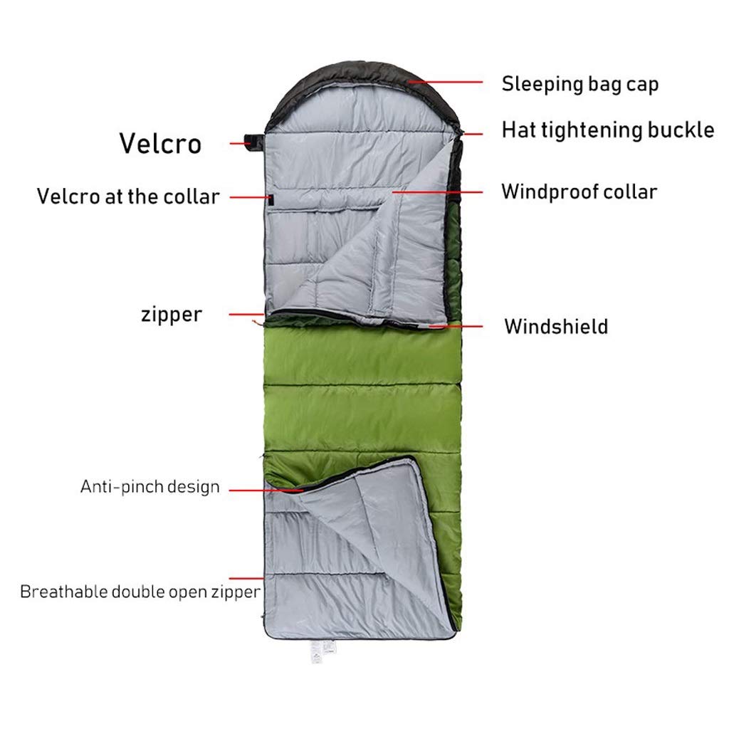 Śpiwór - Lekki, przenośny, wodoodporny śpiwór z workiem kompresyjnym dla dorosłych i dzieci - Kemping w pomieszczeniach i na zewnątrz, Wędrówka z plecakiem
