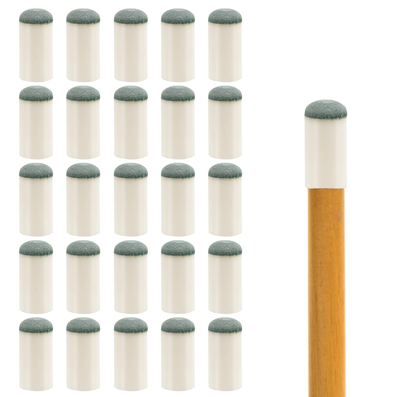 20pcs 13mm Pool Cue Stick Tips, 0.51x1.18in Billiard Cue Tips Replacement Slip On Pool Cue Tips Pool Table Accessories Billiard Stick Tips for Snooker & Billiards