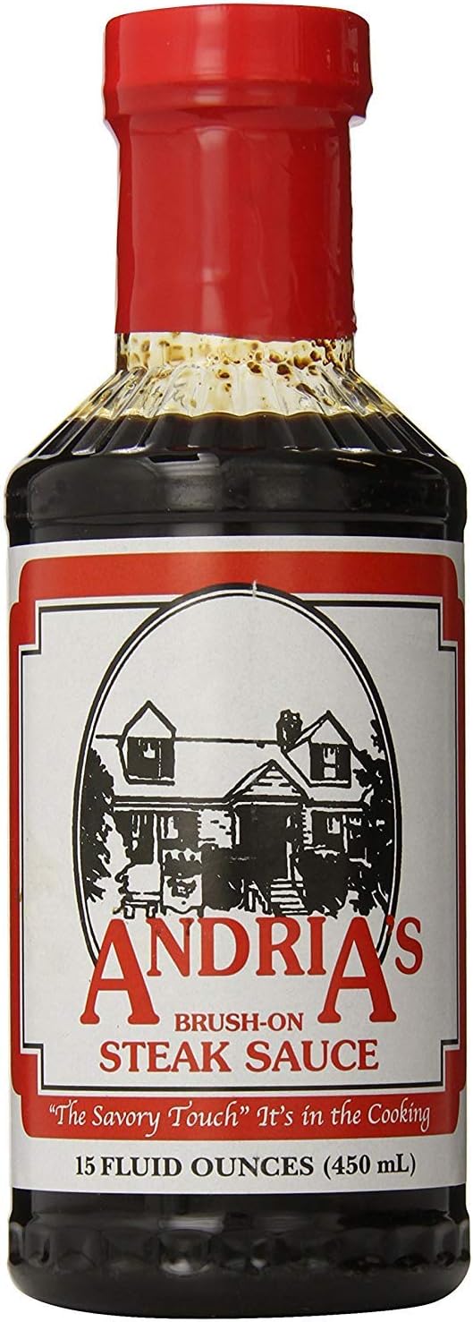 Andria's Brush On Steak Sauce, 15 Ounce Bottle (Pack of 3