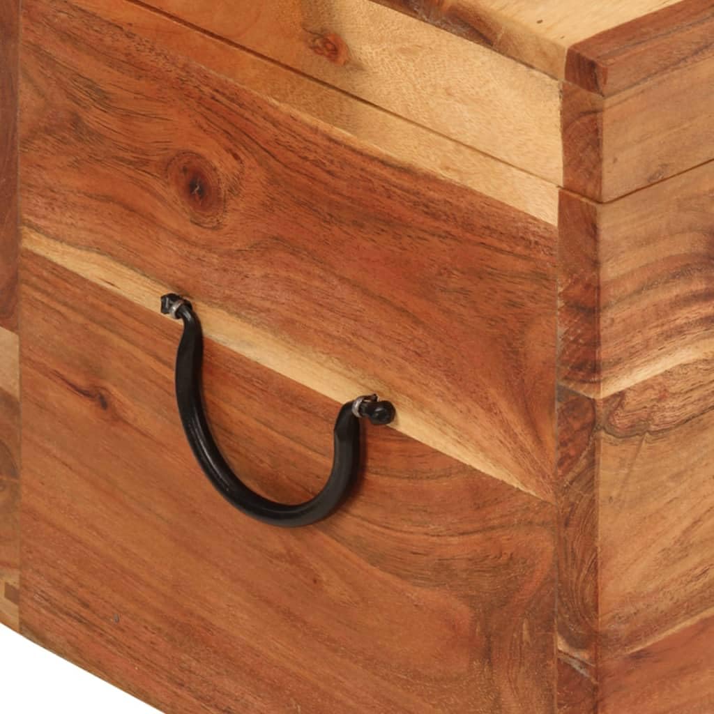 vidaXL Aufbewahrungsbox 39x28x31 cm Massivholz Akazie, Werkzeugkasten, Werkzeugkoffer, Box, Lagerbox, Aufbewahrungsbox mit Deckel, Aufbewahrungskiste