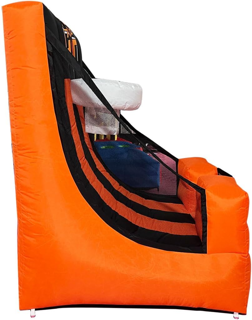 4 in 1 Inflatable Carnival Game Inflatable Sport Games Multi Sports Play Ring Toss Basketball Hoop Game for School Playground/Family/Team