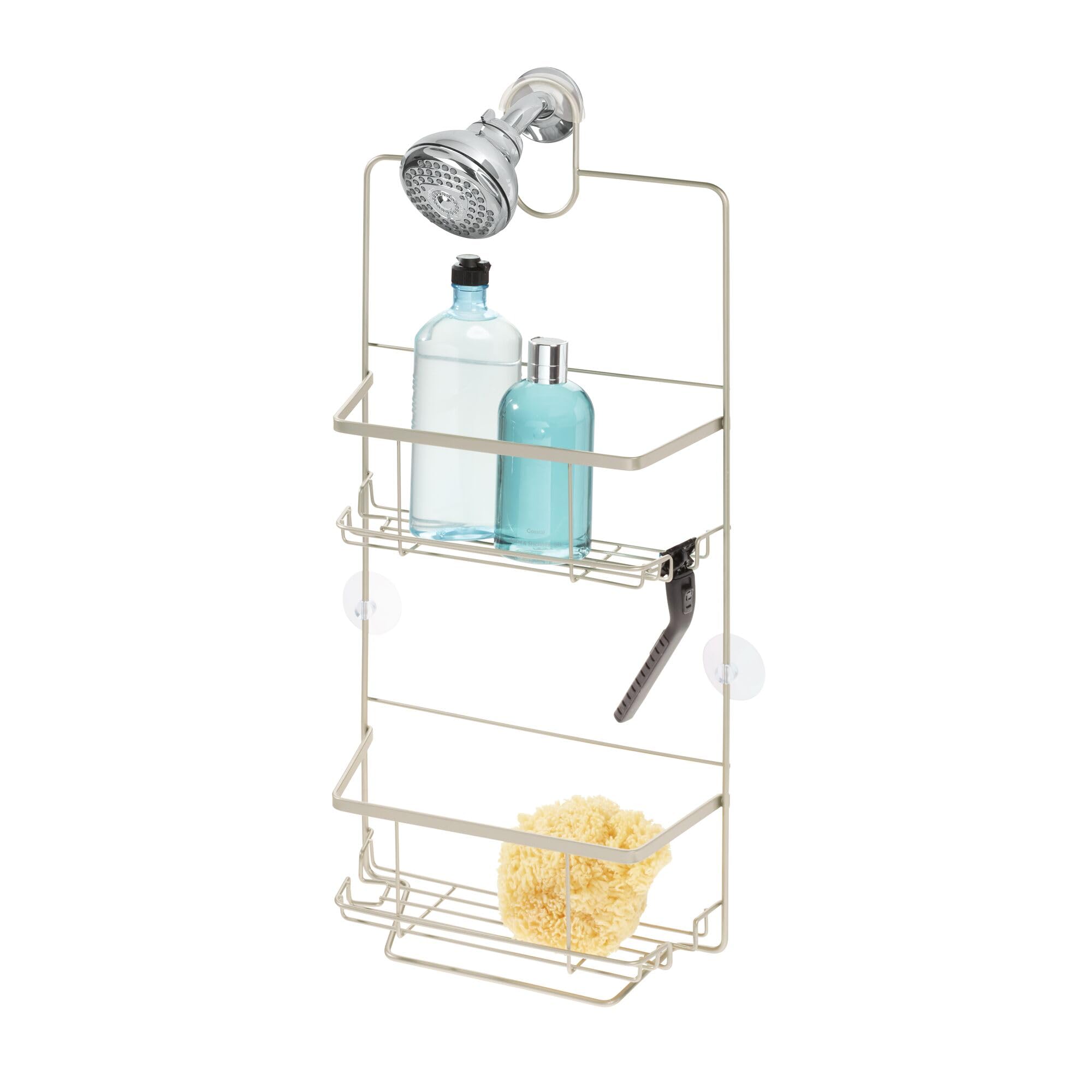 iDesign Everett Metal Hanging Shower Caddy Bath Organizer Holds Shampoo Razors Conditioner Soap 10 1 x 3 88