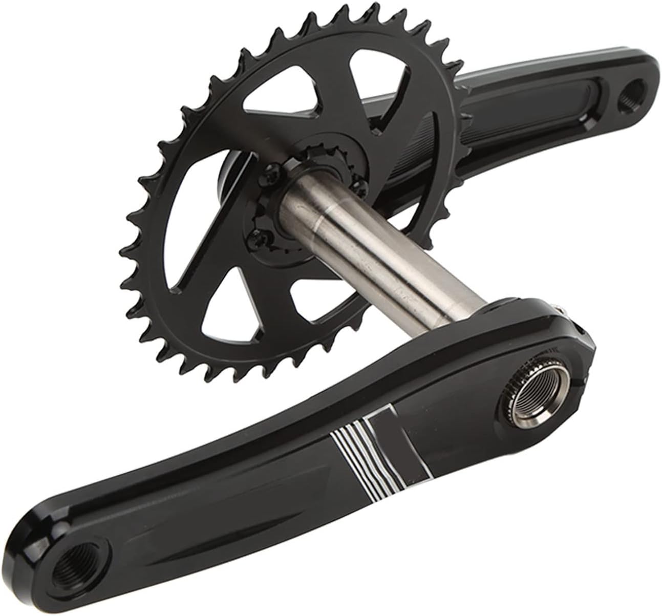 MEROCA Mountain Bike Crankset with 34T Chainring and Bottom Bracket - Aluminum Alloy Hollow Integrated Crank Set for MTB - CNC Milled GXP Direct Mount Structure - Durable Off Road
