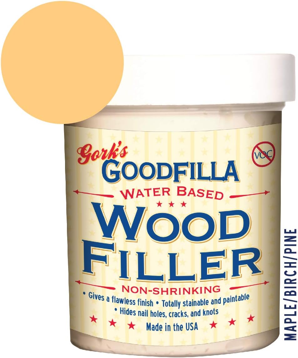 Water Based Wood Grain Filler Maple Beech Pine 8 Oz By Goodfilla Replace Every Filler Putty Repairs Finishes Patches Paintable Stainable Sandable Quick Drying Amazon Com