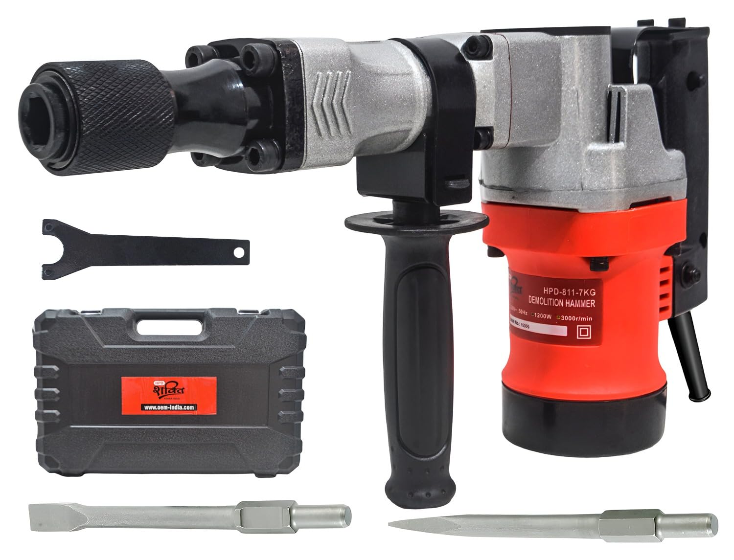 HPD Shakti Demolition Hammer 7KG | High Impact Energy With Two Free Chisel | Concrete Wall Breaker With PVC Case | Heavy Copper Motor | Electric Model 811 (B0CHW5KPZG) Amazon Price History, Amazon Price Tracker