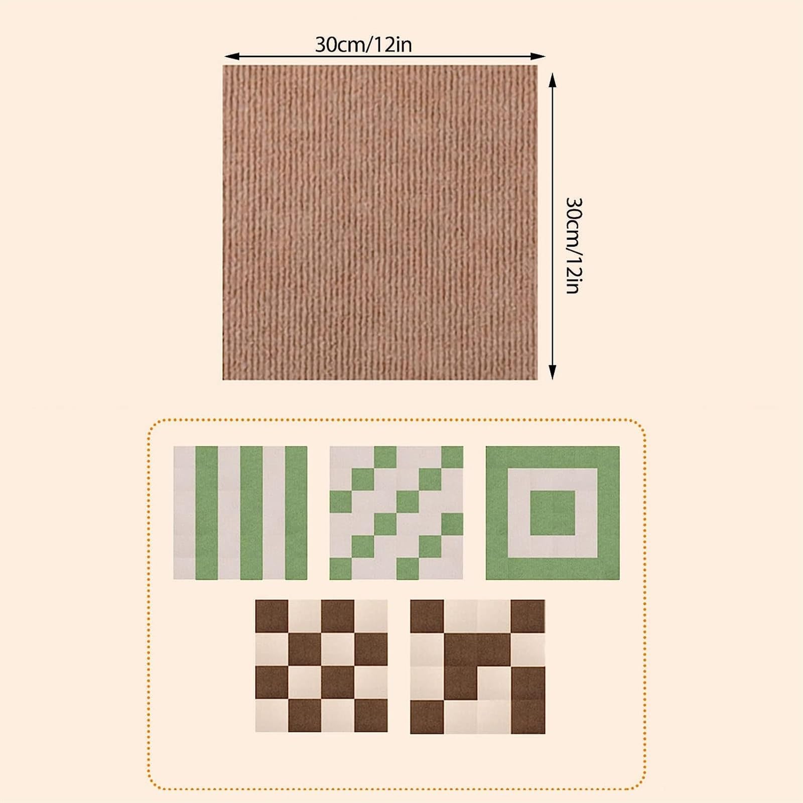 Moqueta autoadhesiva, Losetas de moqueta muestran protección del suelo | 30 piezas(Green)