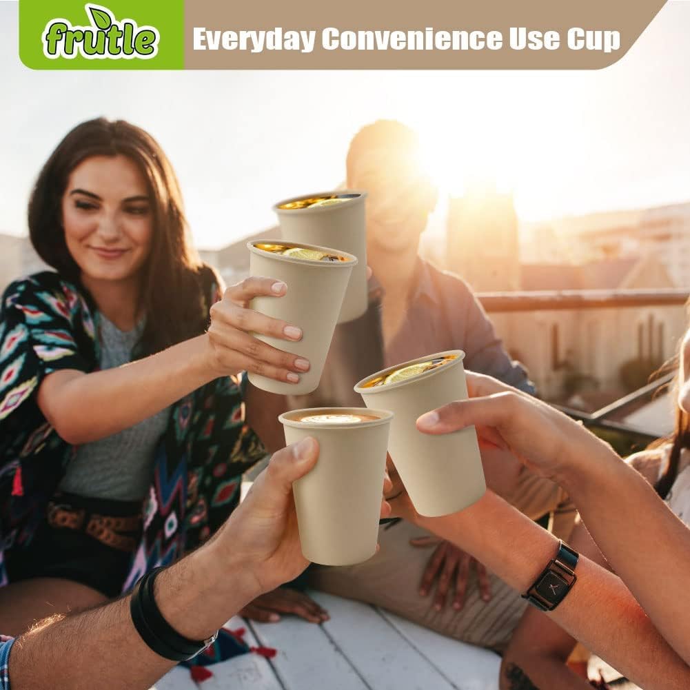 various Vasos de Cartón Desechables Café,Para Expresso de 200ml,100% Biodegradables, Reciclables, Apto Bebidas Calientes y Frias,Ideales para Café, Té, Cumpleaños(200cc/1000pcs, Vaso Kraft)
